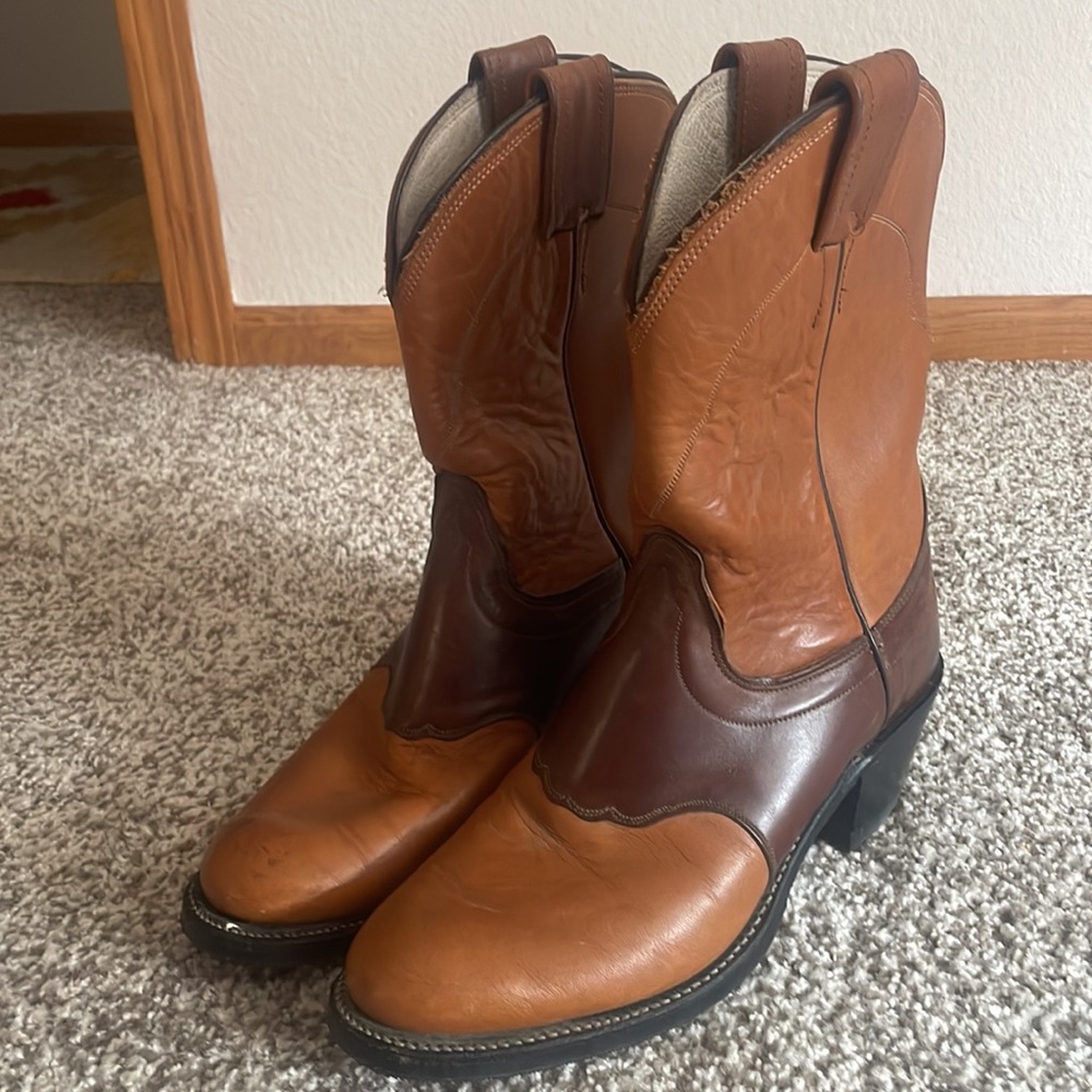 Olathe Leather Cowboy Boots with Vibram Biltrite Soles Made in the USA